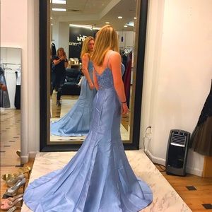 Beautiful new light blue prom dress